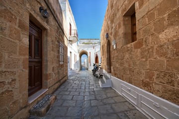 Narrow street of Lindos