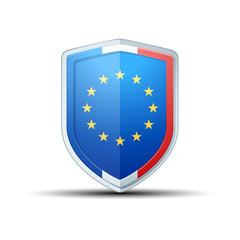 France & EU Shield sign