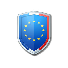 France & EU Shield sign