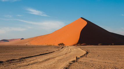 Fototapeta na wymiar Rote Namibsand-Düne; Sossusvlei; Namibia 