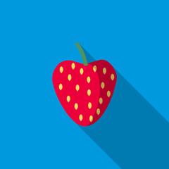 Strawberry icon, flat style