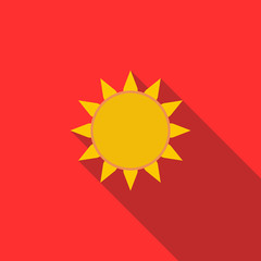 Sun icon, flat style