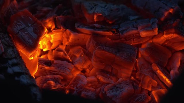 Hot Campfire embers