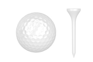 Golf ball and tee
