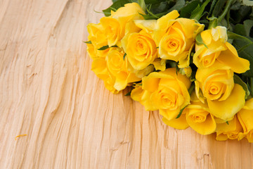 Yellow roses background.