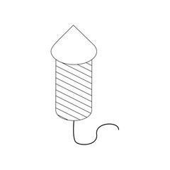 Firecracker icon, isometric 3d style