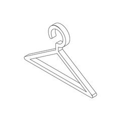 Hanger icon, isometric 3d style