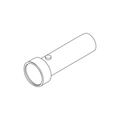 Spyglass icon, isometric 3d style