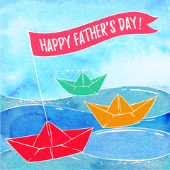 Happy Fathers Day greeting card  - 110902797