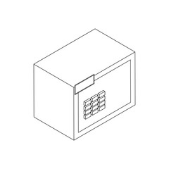 Safe icon, isometric 3d style