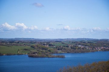 Fototapeta premium view over Silkeborg Lake in Denmark
