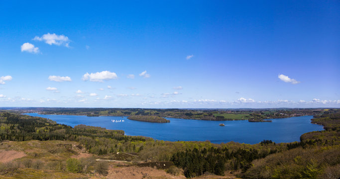 view over Silkeborg Lake  in Denmark