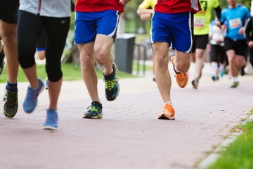Summer running race in the park