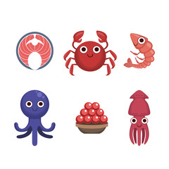 Market Sold Seafood Set