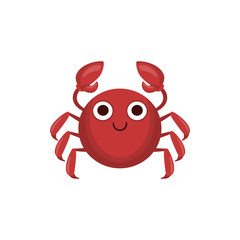 Crab Simple Cartoon Character