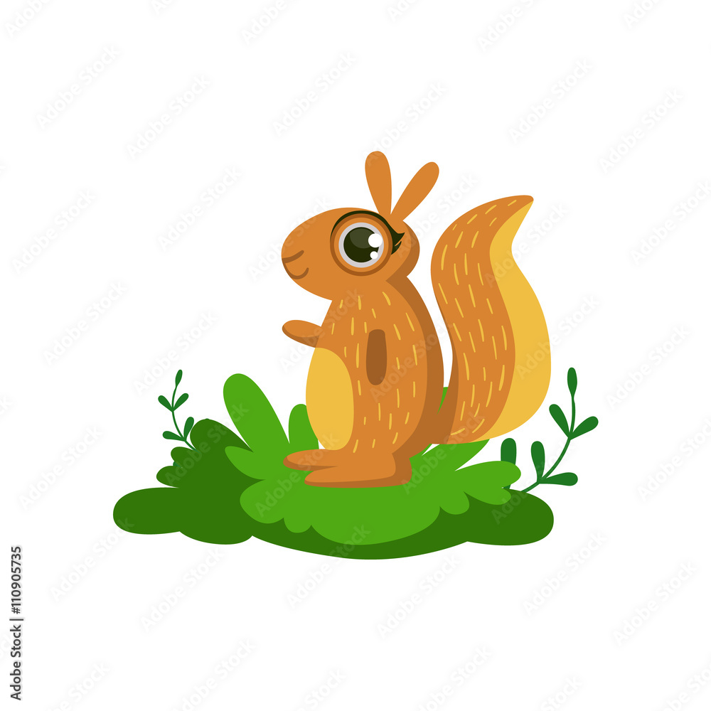 Poster squirrel friendly forest animal