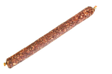 Dried Sausage on a Light Background