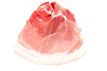 A Piece of Fresh Raw Pork, Meat Isolated on White Background
