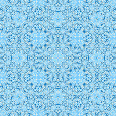 Seamless pattern with mosaic lace ornament