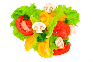 Lettuce with Tomato, Pepper and Boiled Egg