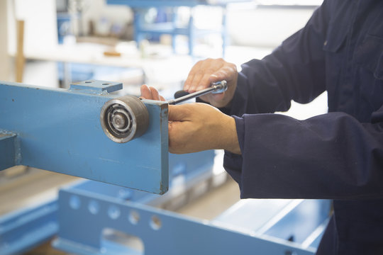 Worker in industrial plant