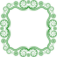 isolated floral frame