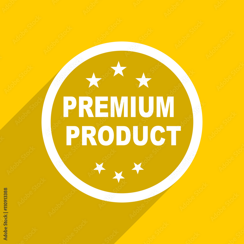 Aufkleber yellow flat design premium product modern web icon for mobile app and internet