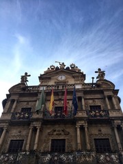 Obraz premium city hall in pamplona