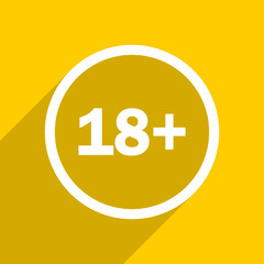 yellow flat design adults modern web icon for mobile app and internet