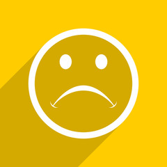 yellow flat design cry modern web icon for mobile app and internet