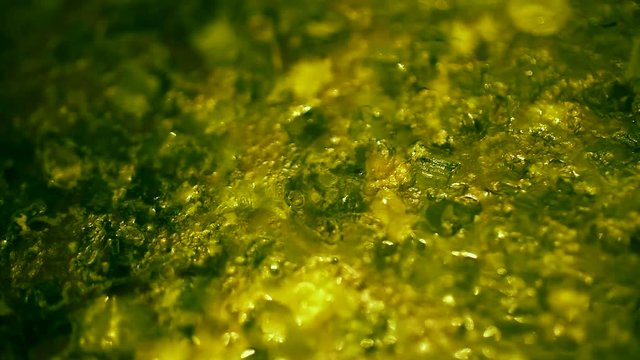 Freshly made soup. Top view close up.