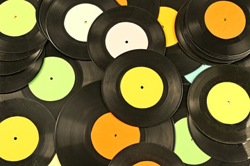 Vinyl records background
