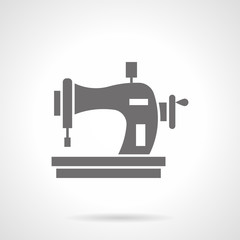 Sewing machine with spool glyph style vector icon