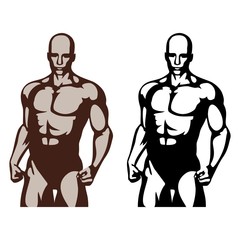 Fototapeta premium realistic bodybuilder vector