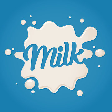 Milk Text on Milk Splatter