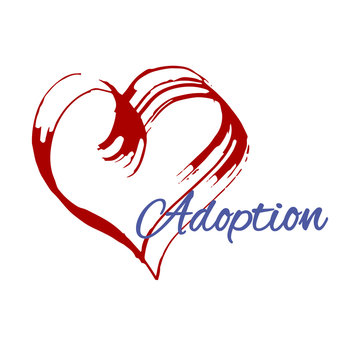 Hand Heart Drawing. The adoption