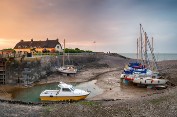 Fototapeta premium Sunset at Porlock Weir