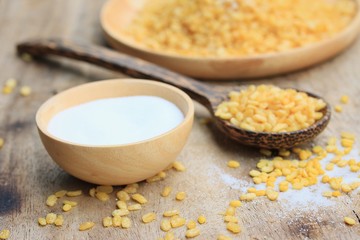 soybean seeds with salt