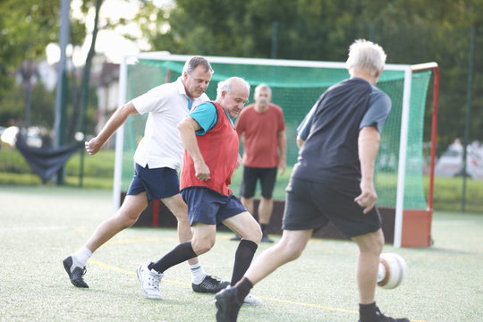 Men playing football