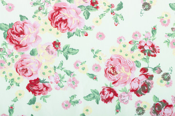vintage style of tapestry flowers fabric pattern background