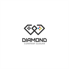 diamond game logo template