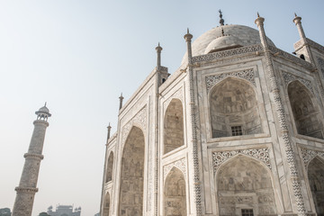 Fototapeta na wymiar Exterior Beauty of Taj Mahal