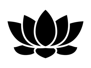 Lotus flower blossom flat icon for apps and websites