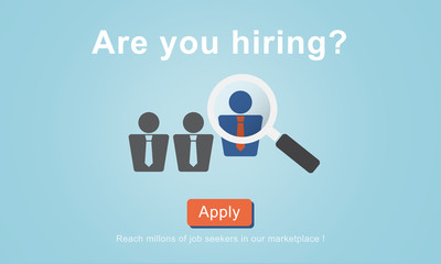 Are you hiring? Job Career Human Resources Concept