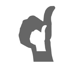 Hand thumb up isolate business concept