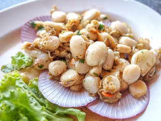 stir fried scallop with butter