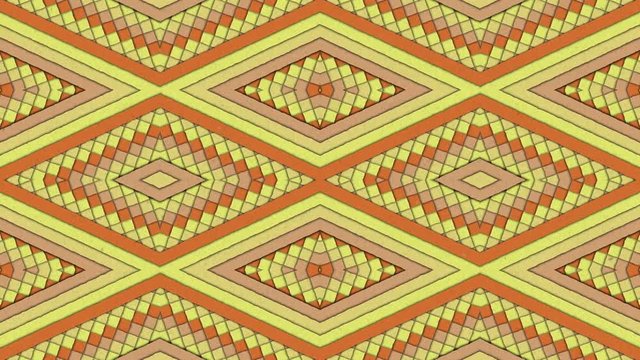 Kaleidoscopic Shapes Stripes and Rhombus Colorful Seamless Looping Background