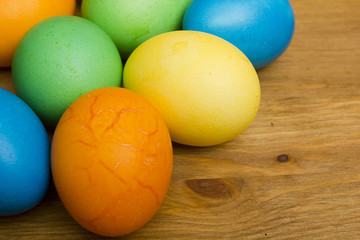 Easter eggs of different colors