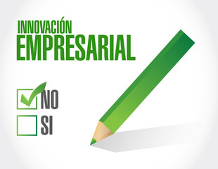 no business innovation approval sign in Spanish
