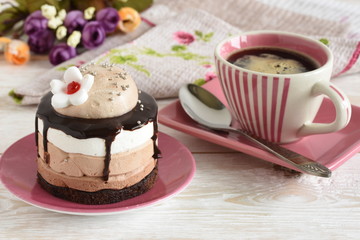 cup of coffee and cake